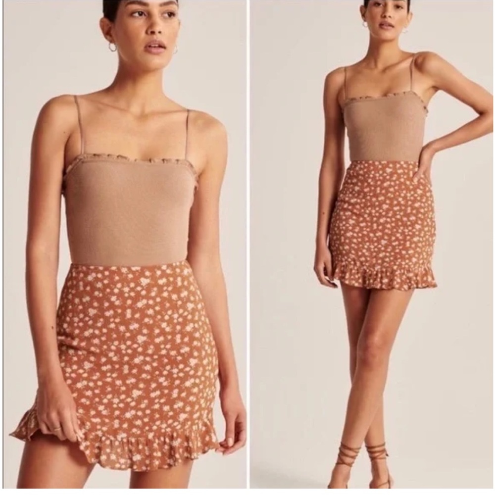 A&F burnt orange skirt